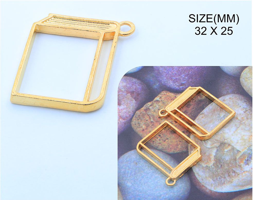 Gold Book Fream Pendant