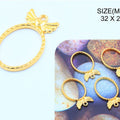 Gold Oval Frame With Heart Wing