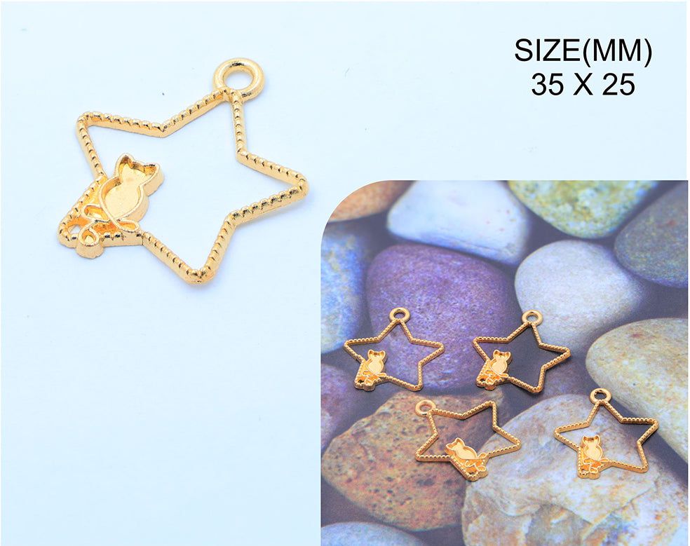 Gold Star With Cat