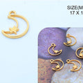 Gold Half Moon With Star