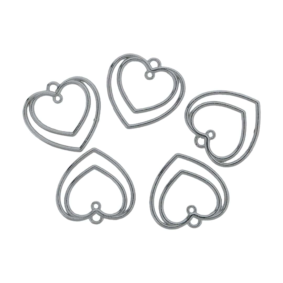 5 In 1 Double Heart Bezels Set