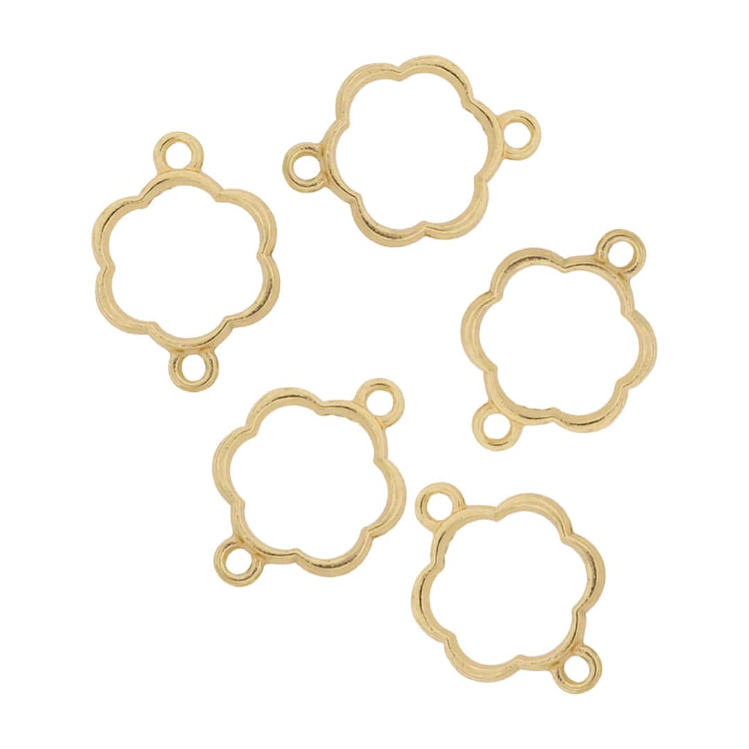 5 In 1 Gold Flower Rakhi Base Bezel Set