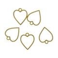 5 In 1 Gold Heart Bezel Set