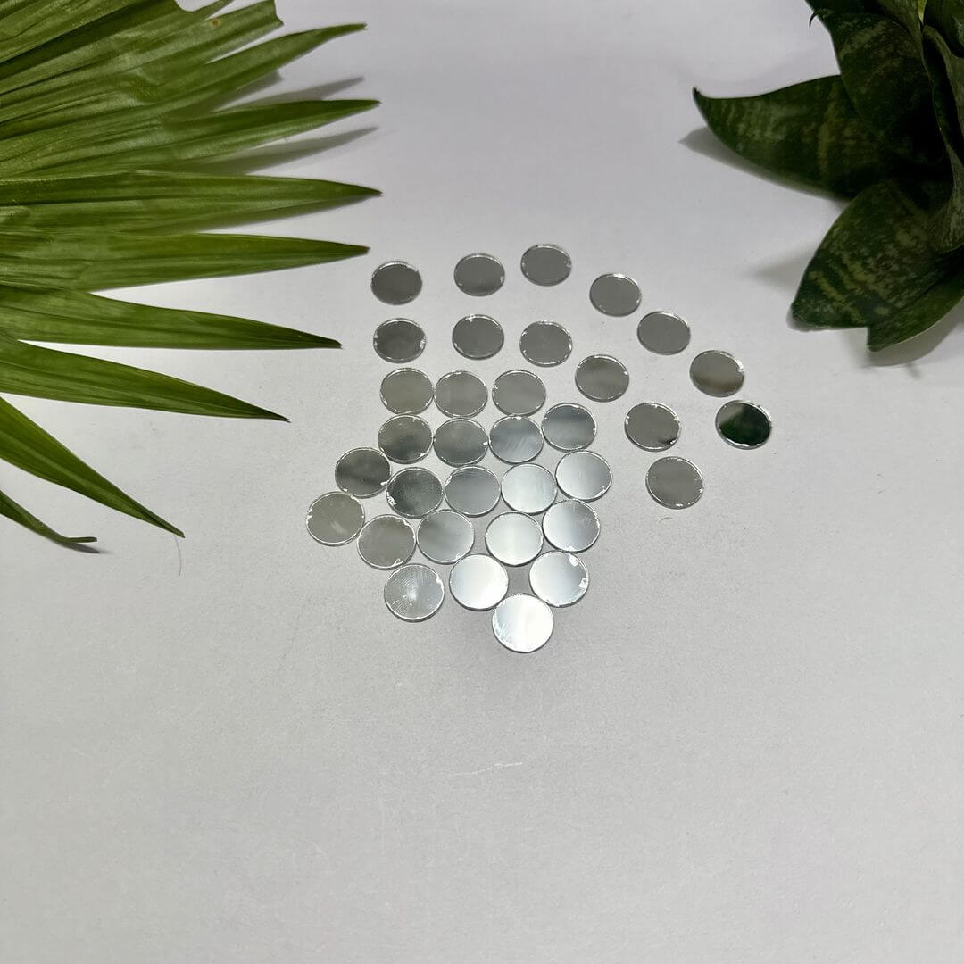 Circle Shape Silver Acrylic Mirror