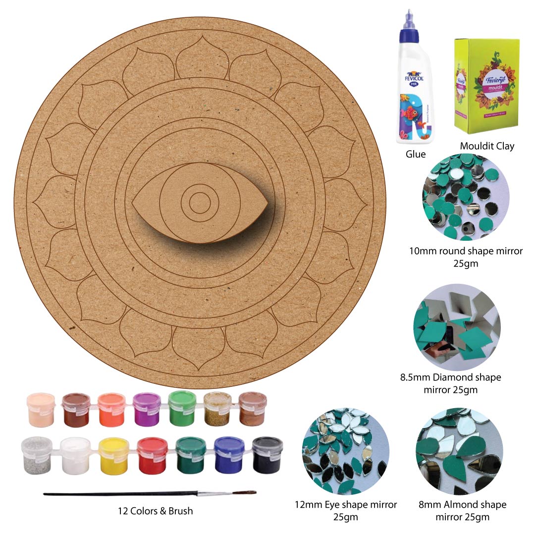 DIY Evil Eye Lippan Art Kit