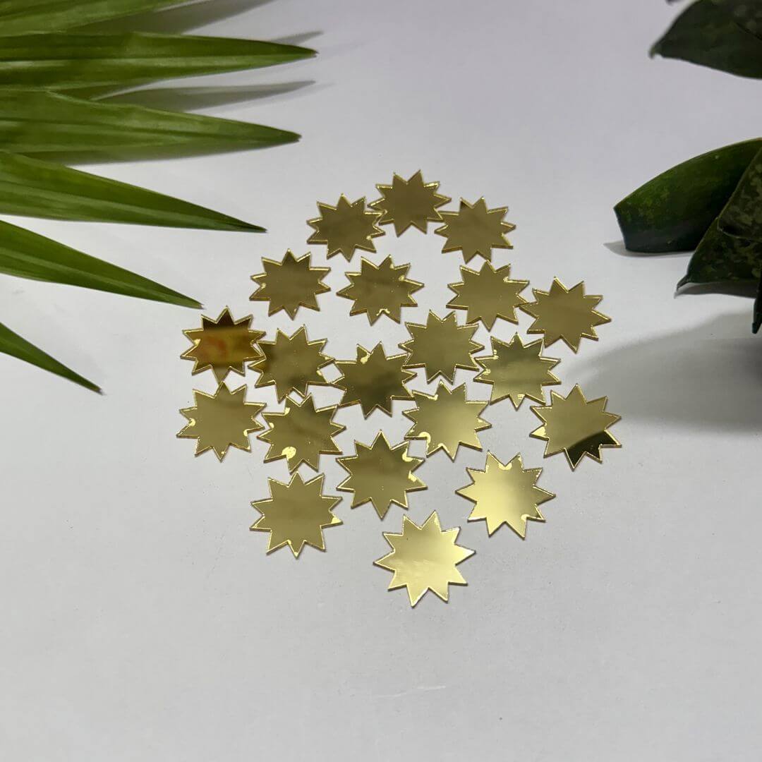 Fancy Shape 1 Golden Acrylic Mirror