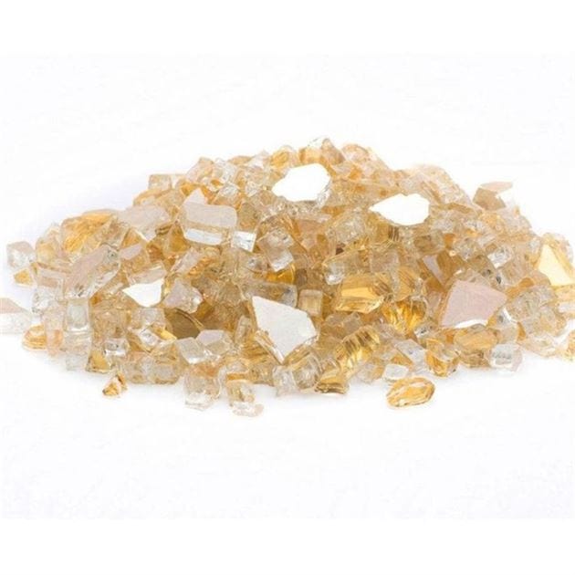 Golden Reflective Firepit Glass