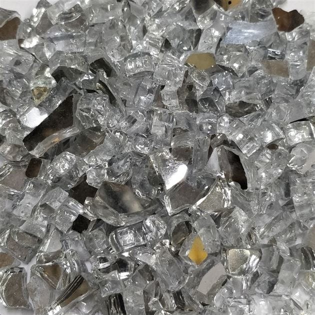 Silver Reflective Firepit Glass