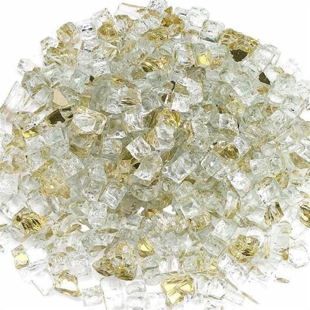 Light Green Reflective Firepit Glass