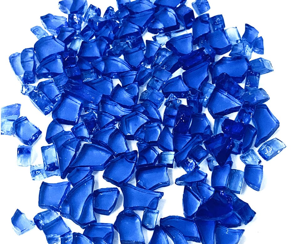 Royal Blue Transparent Firepit Glass