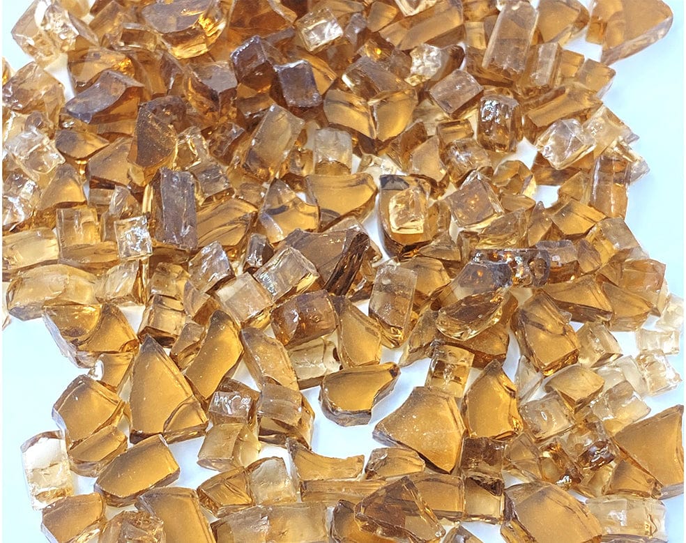 Dark Brown  Transparent Firepit Glass