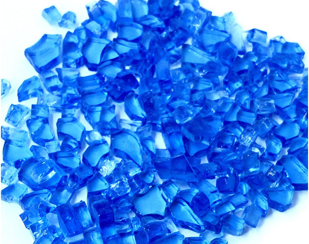 C.Blue  Transparent Firepit Glass