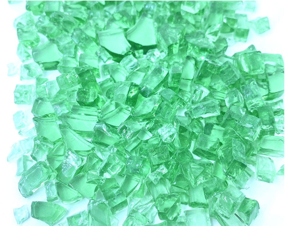 Emerald Green  Transparent Firepit Glass
