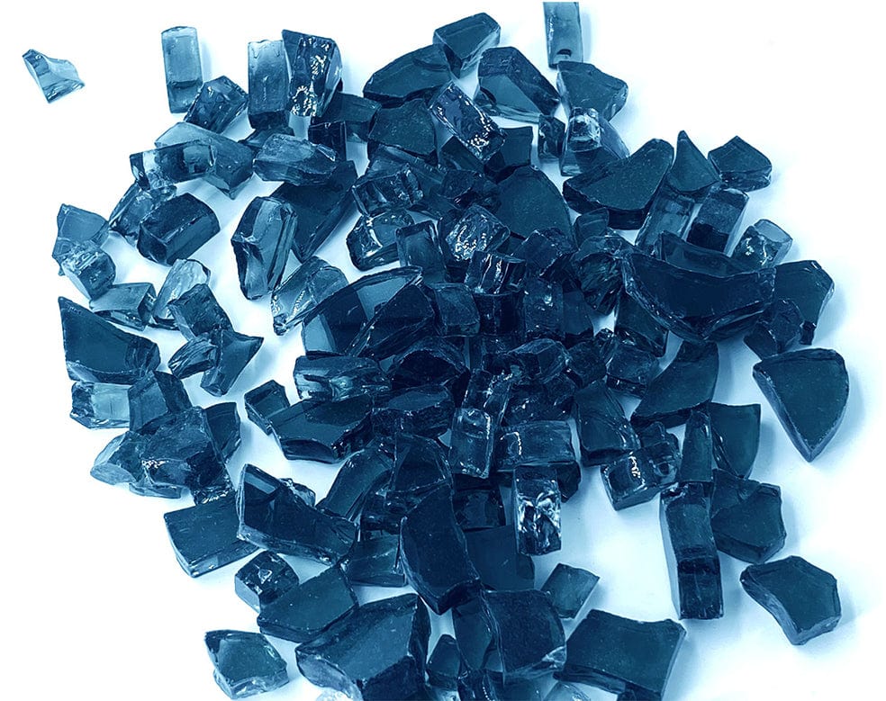 Black Transparent Firepit Glass