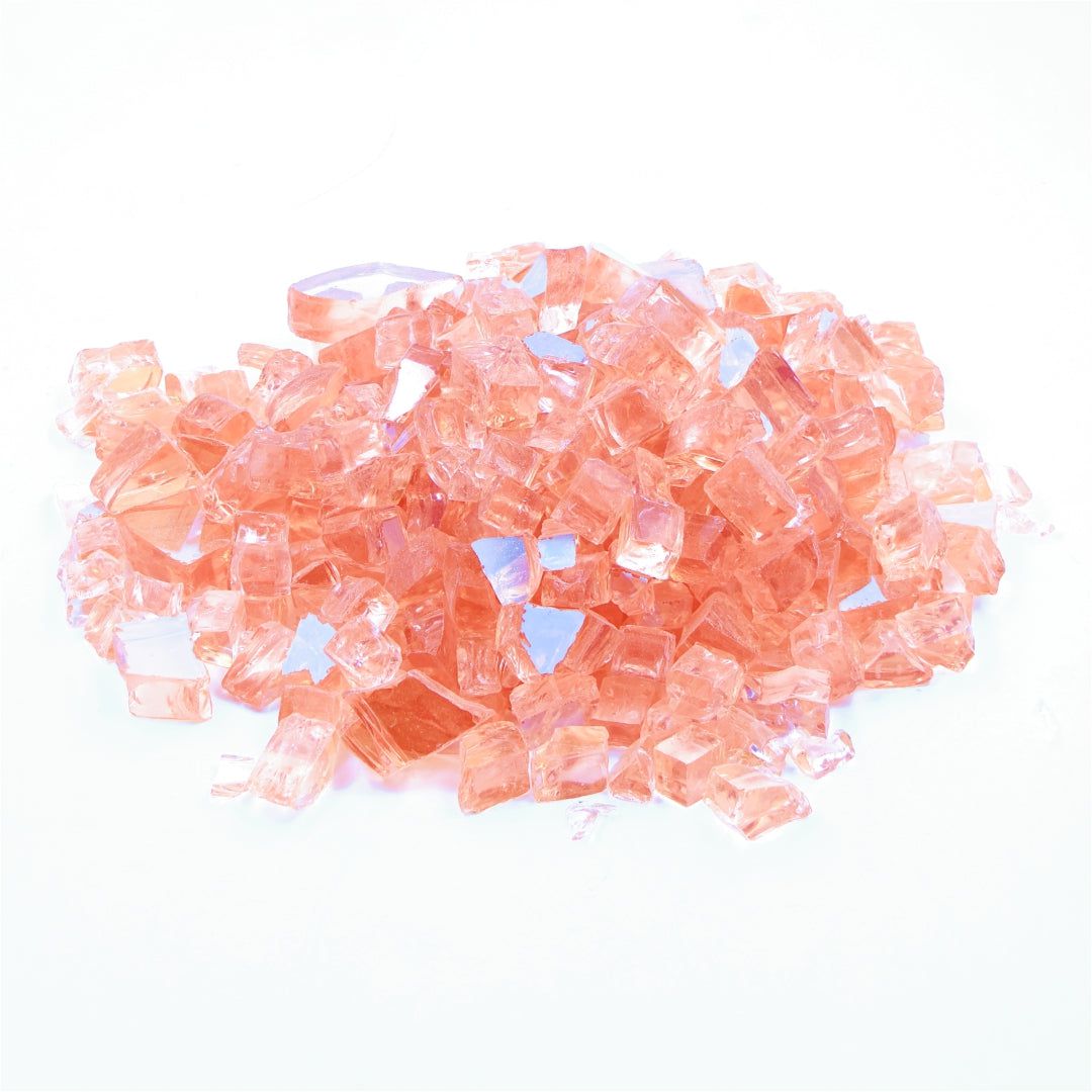 Pink Reflective Firepit Glass