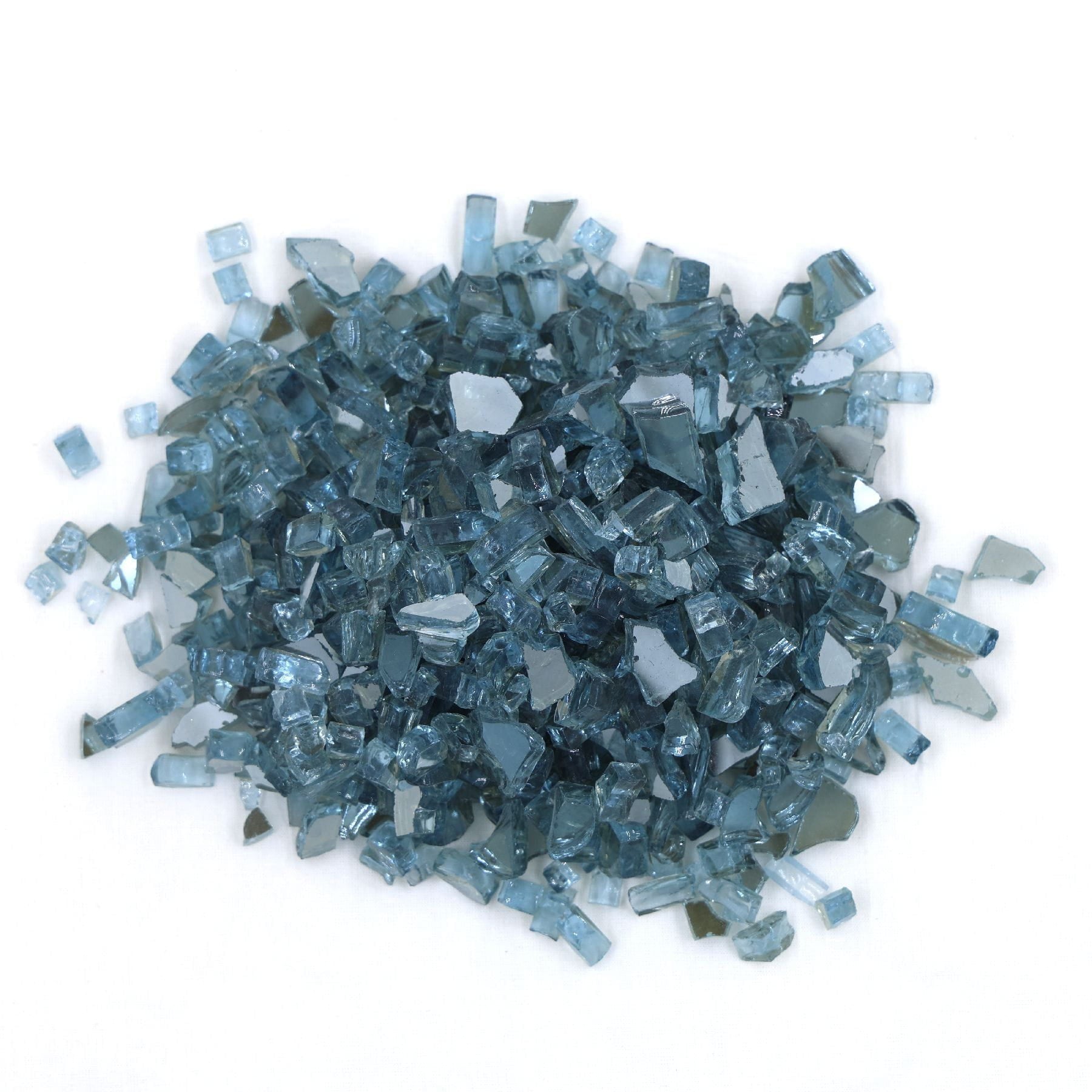 Sea Blue Reflective Firepit Glass