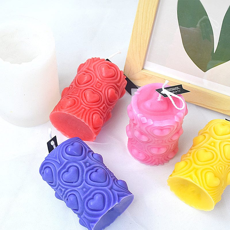 Heart Piller Candle Handmade Mould