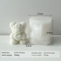 3D Rose Teddy With Heart Candle Handmade Mould