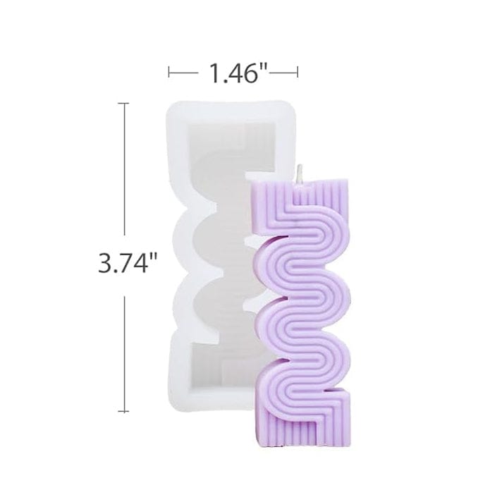 Long Spiral Line Strip Shape Handmade Mould