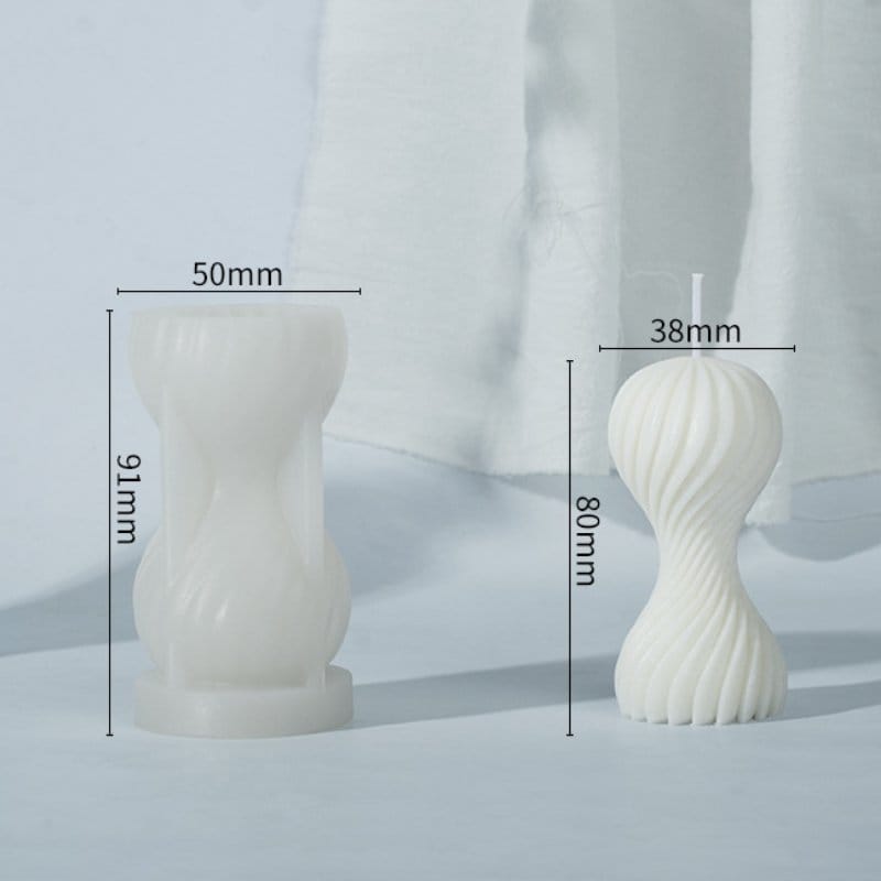 Round Wave Candle Handmade Mould