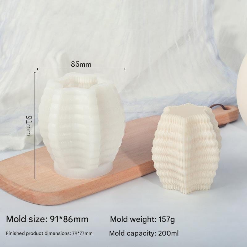 Wavy Striped Star Shape Candle Handmade Mould