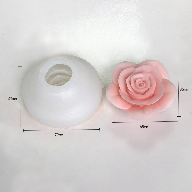 3D Rose Candle Handmade Mould