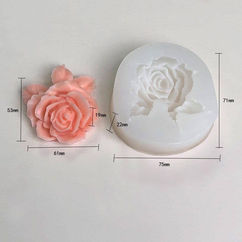 3D Rose Flower Candle Handmade Mould