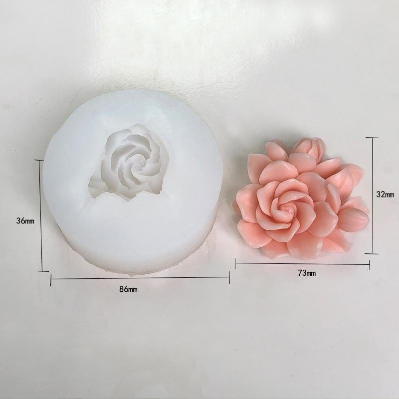 3D Rose Flower Candle Handmade Mould