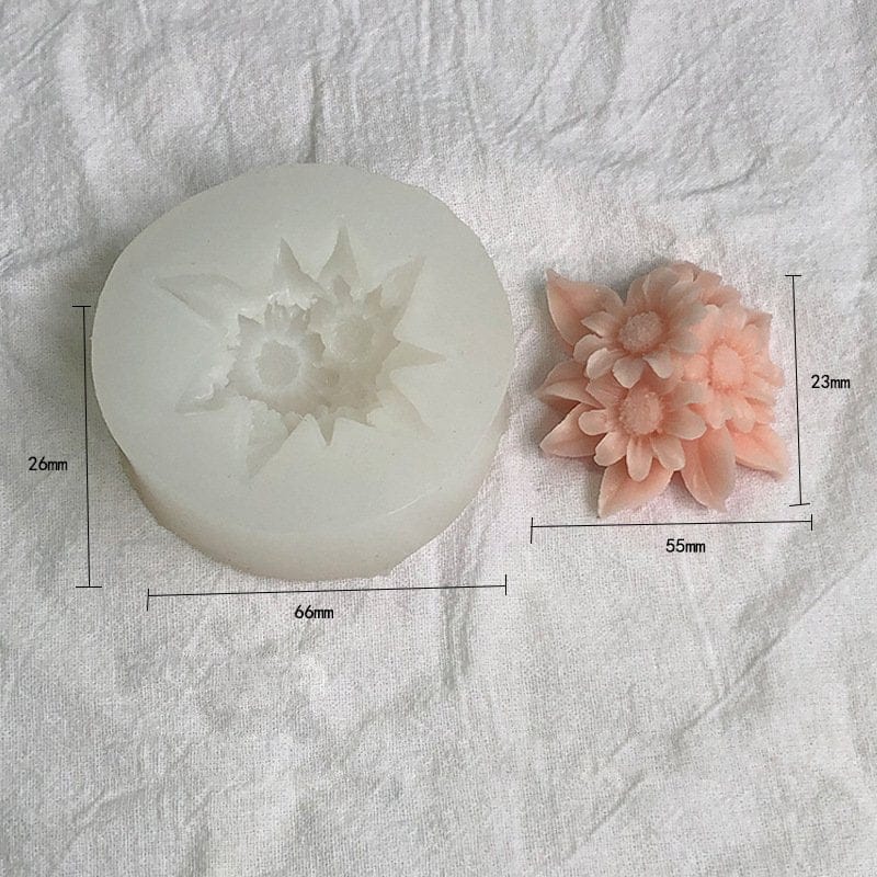3D Sunflower Candle Handmade Mould