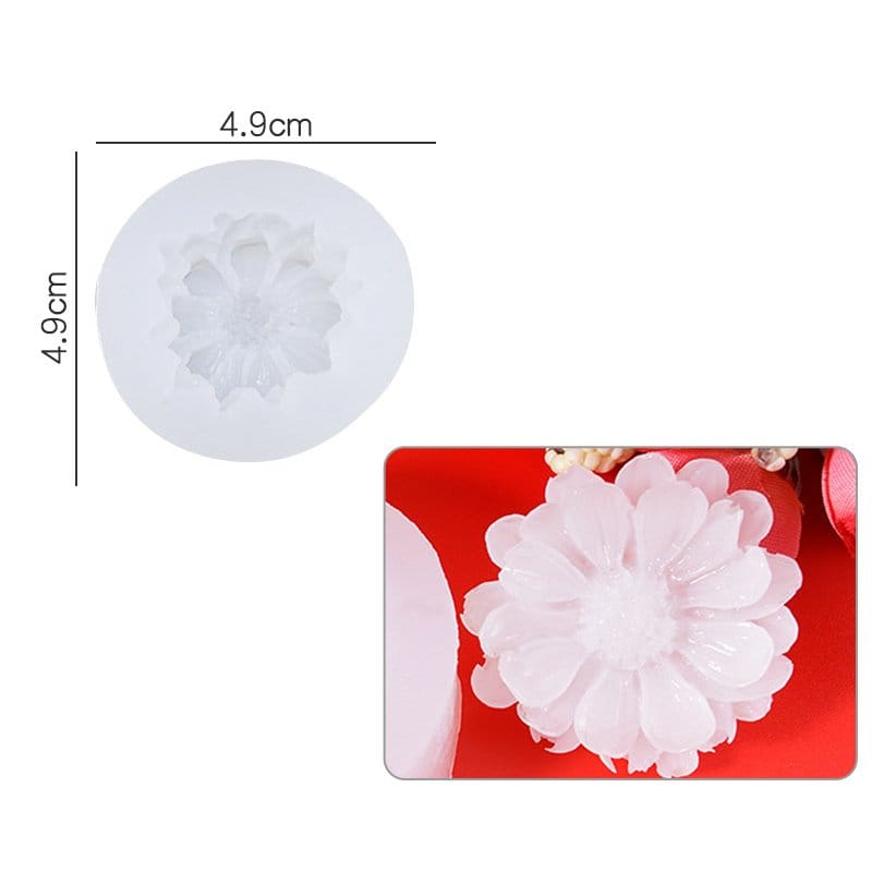 Dahlia Flower Candle Handmade Mould