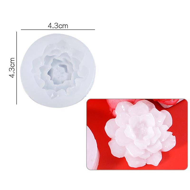 3D Rose Candle Flower Handmade Mould