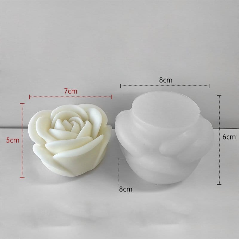 Rose Flower Candle Handmade Mould