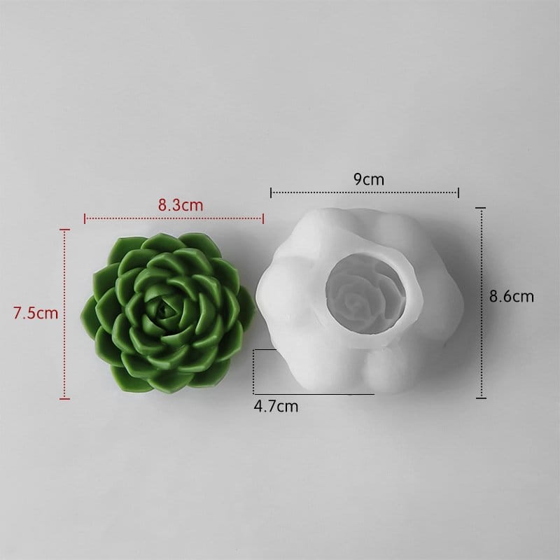 3D Succulent Flower Handmade Mould