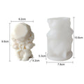 Two Teddy Bears Holding A Balloon Flower Candle Handmade Mould