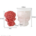 Two Teddy Bears Holding A Bouquet Flower Handmade Mould