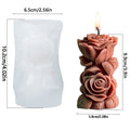 3D Rose Piller Candle Handmade Mould