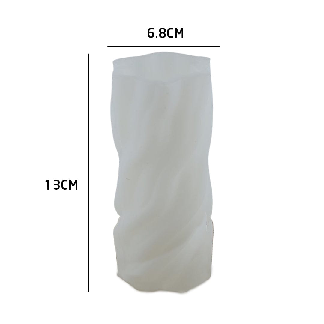 3D Cylinder Twisted Piller Candle Handmade Mould