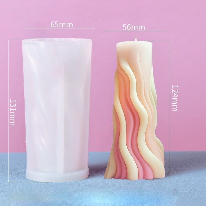 Spiral Wave Candle Handmade Mould