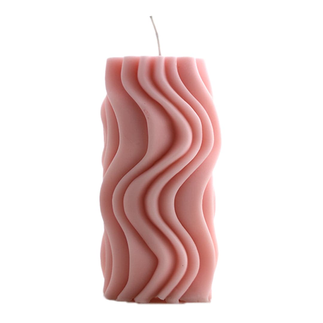 Vertical Wave Pillar Candle Handmade Mould