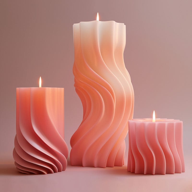 Spiral Wave Candle Handmade Mould