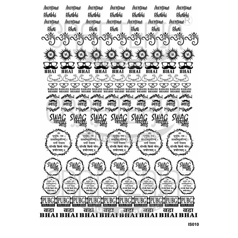 Rakhi Design, Aum Ganesh, Swastik(Transparent Sheet) IS010