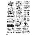 Coffee Theme Insert Sheet (Transparent Sheet) IS072