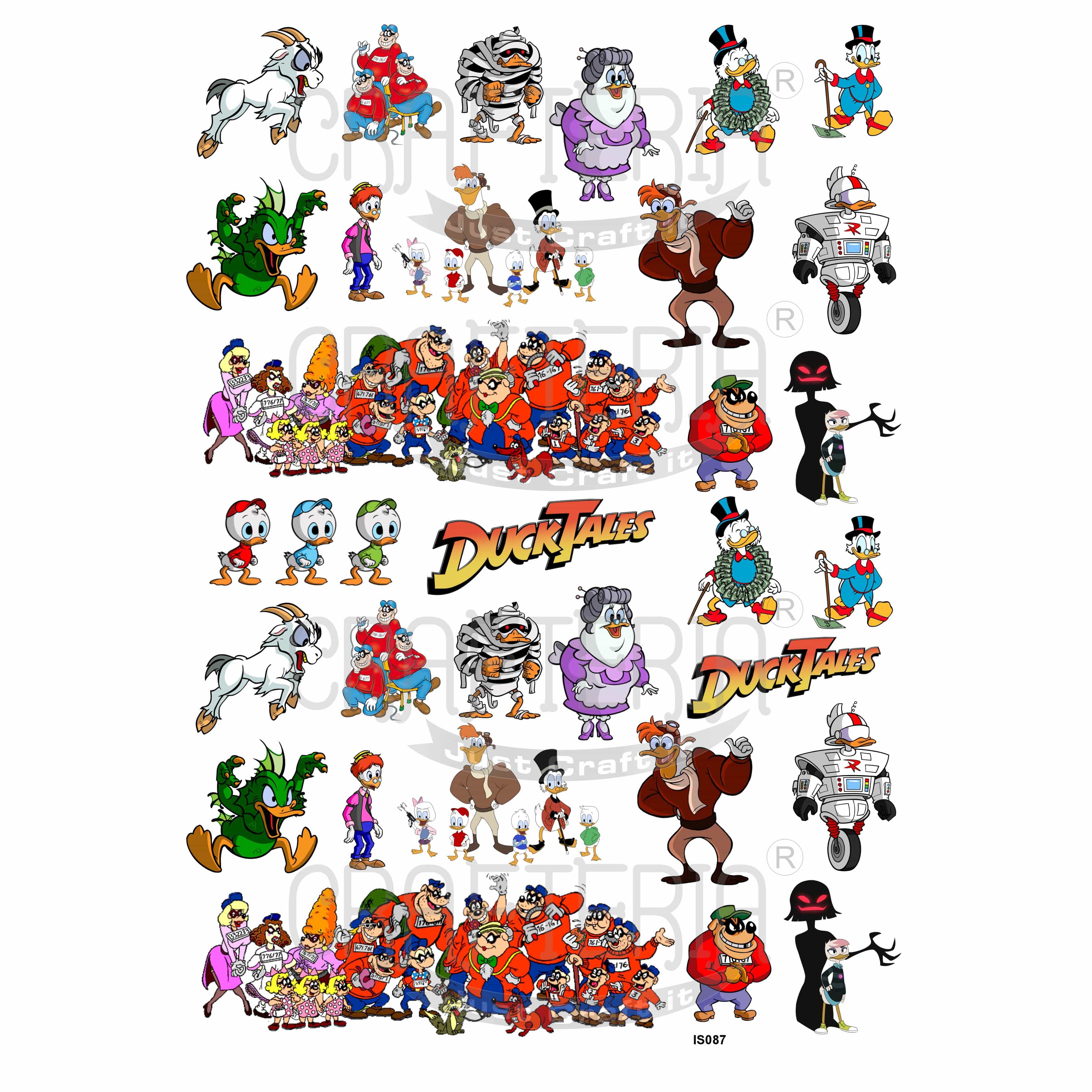 Ducktales Cartoon Insert Sheet (Transparent Sheet) IS087