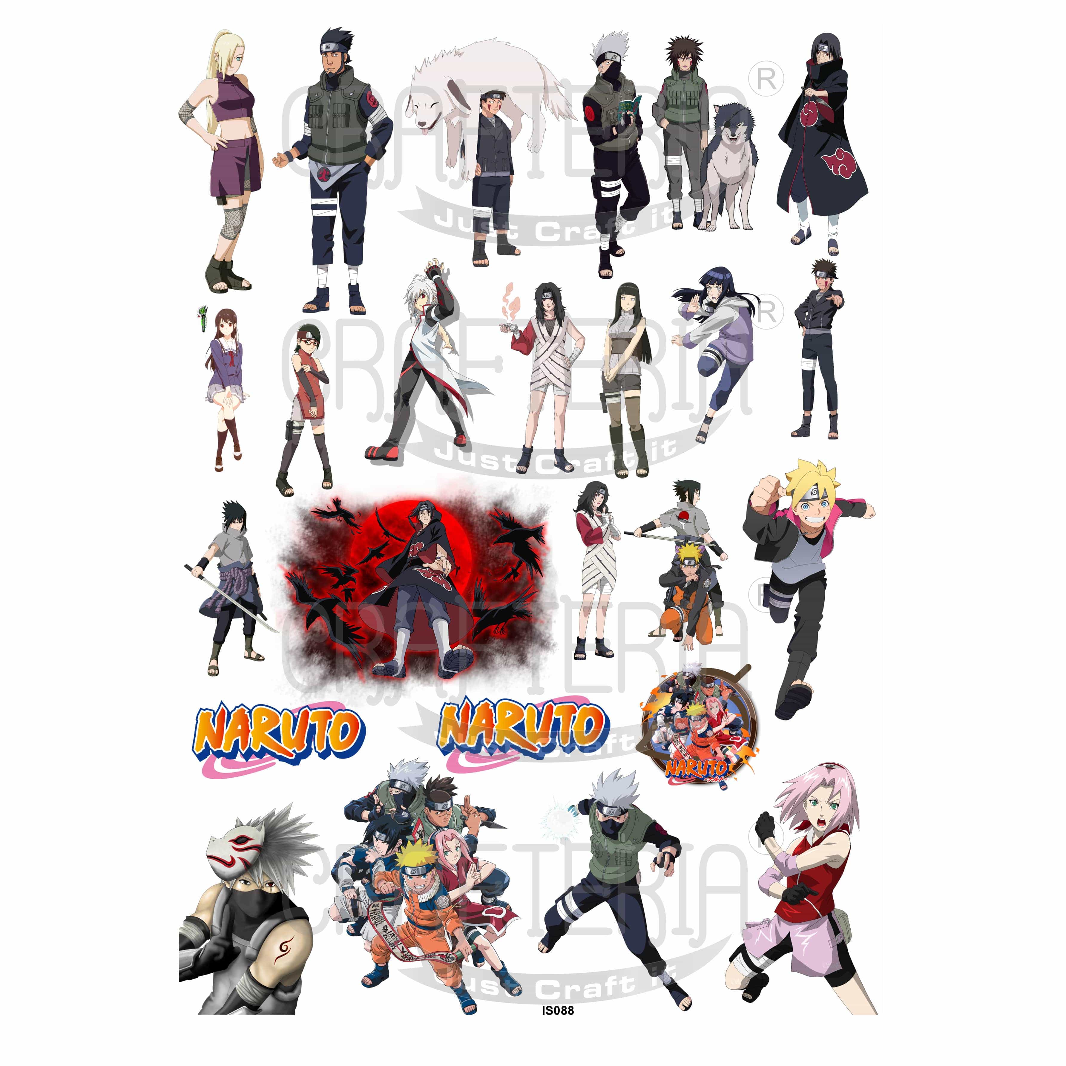 Naruto Cartoon Insert Sheet (Transparent Sheet) IS088