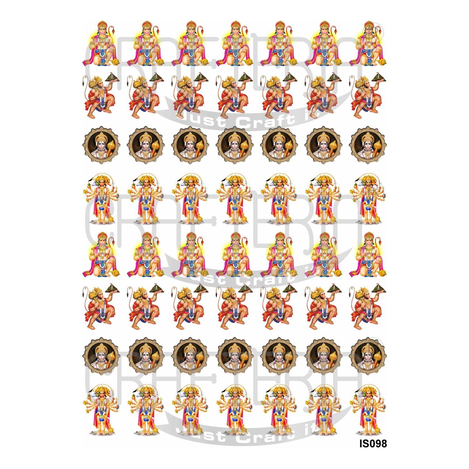 Hanumanji Insert Sheet (Transparent Sheet) IS098