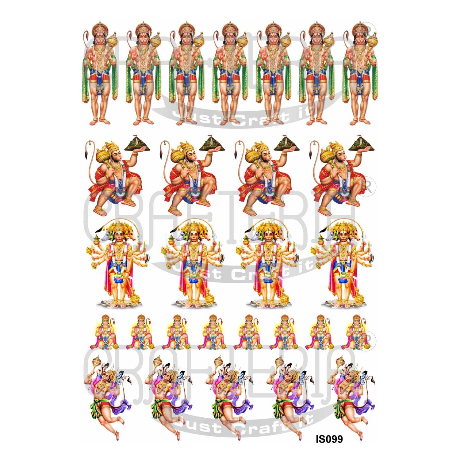 Hanumanji Insert Sheet (Transparent Sheet) IS099