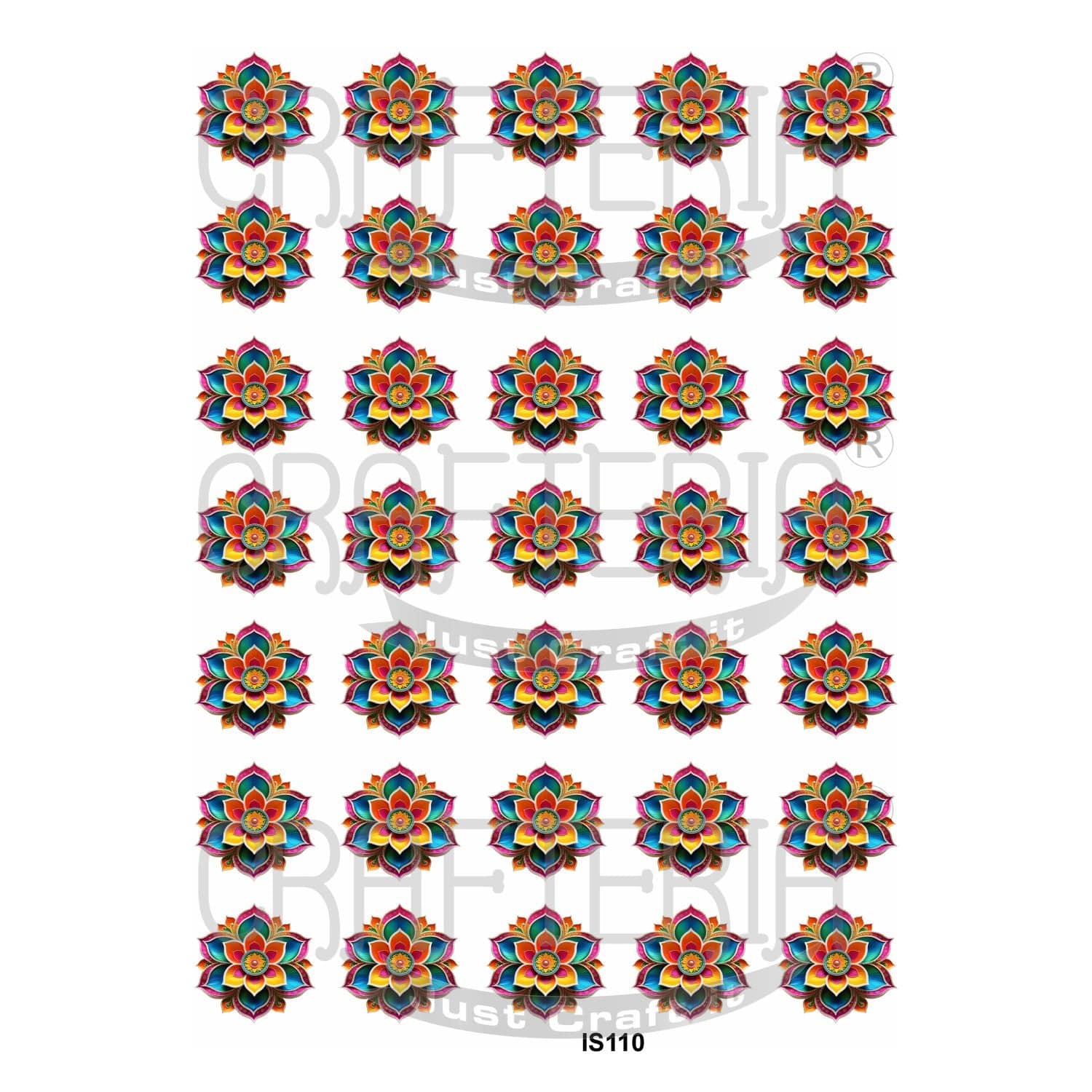Rangoli Design Insert Sheet (Transparent Sheet) IS110