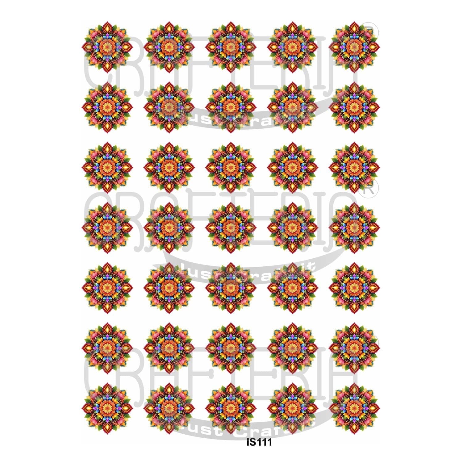 Rangoli Design Insert Sheet (Transparent Sheet) IS111