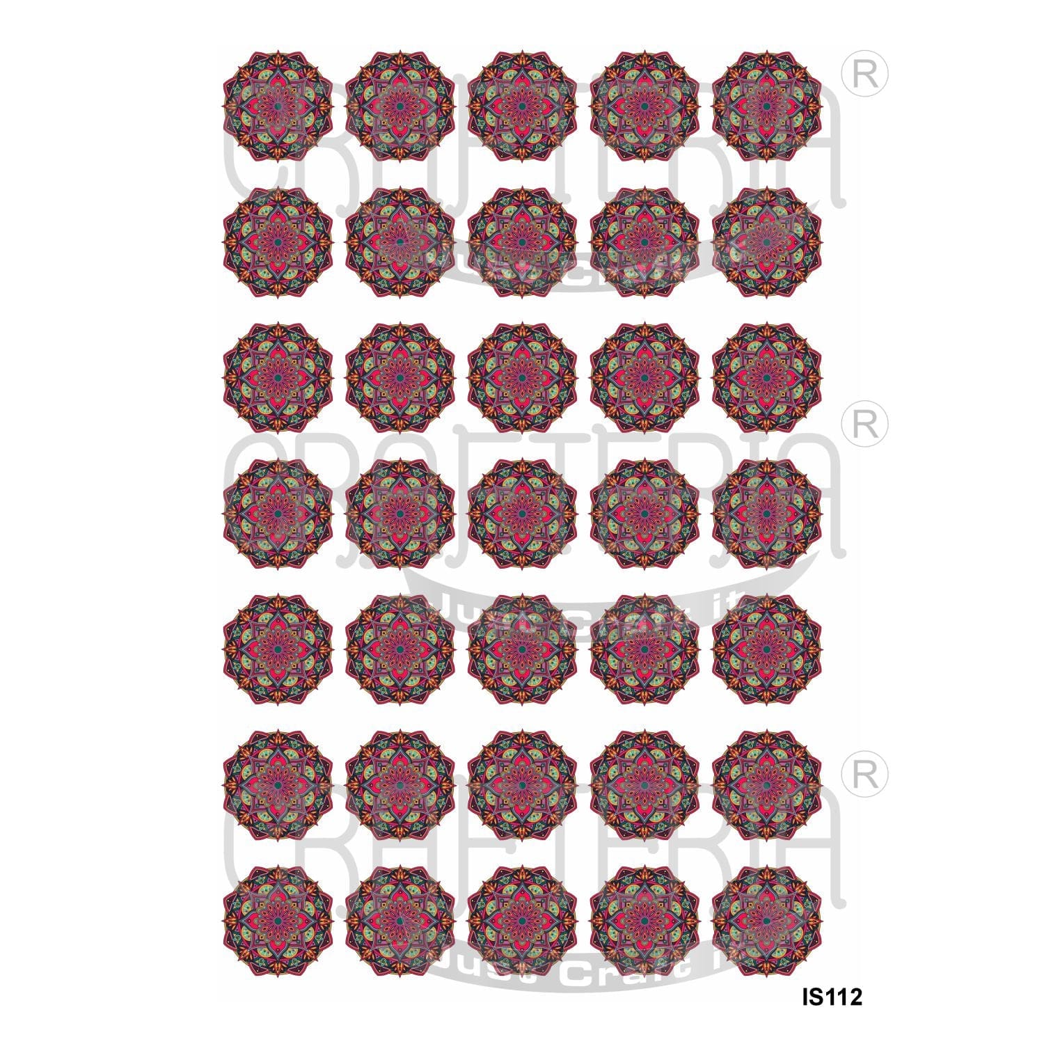 Rangoli Design Insert Sheet (Transparent Sheet) IS112