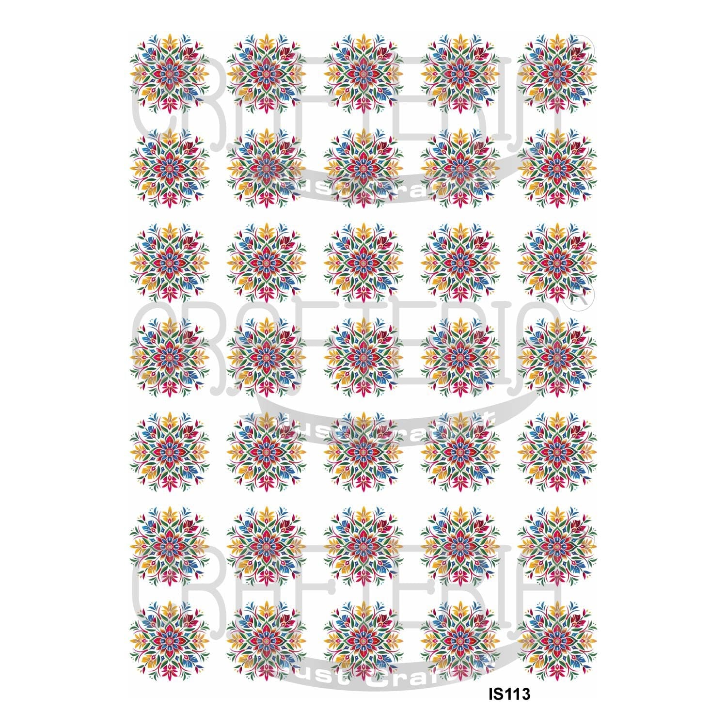 Rangoli Design Insert Sheet (Transparent Sheet) IS113